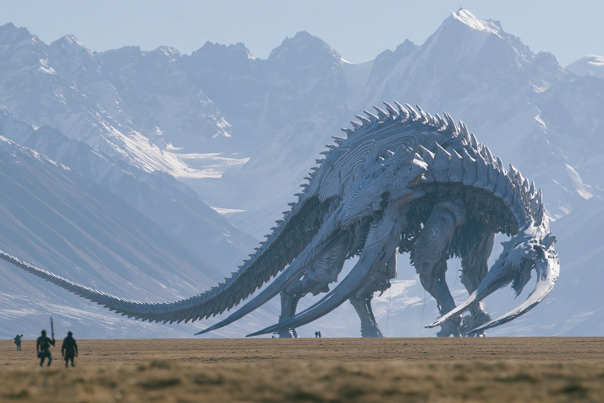 Ice Dragon Mountain Landscape Poster. poster detail