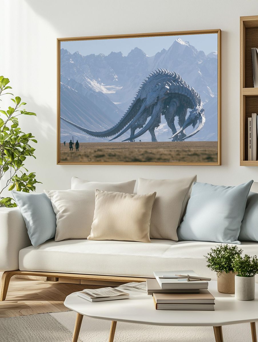 Ice Dragon Mountain Landscape Poster. — room view 2