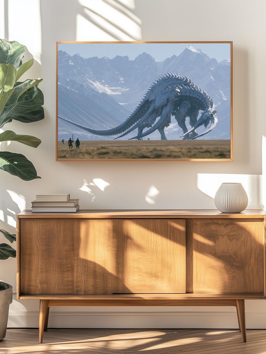 Ice Dragon Mountain Landscape Poster. — room view 3