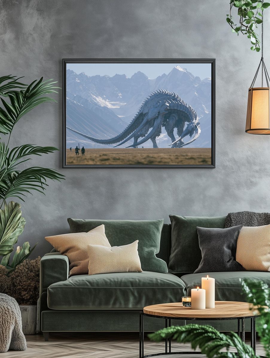 Ice Dragon Mountain Landscape Poster. — room view 4