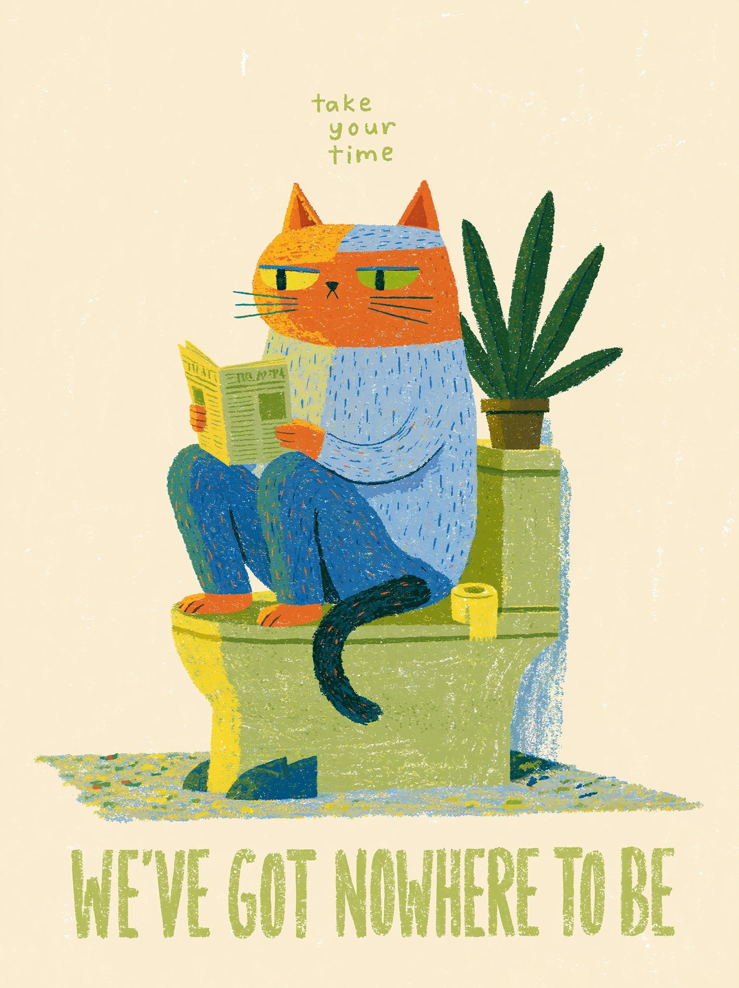 Cat Reading Quote Typography Poster. poster — illustration art