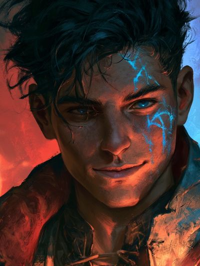 Mystic Warrior Portrait Print. poster