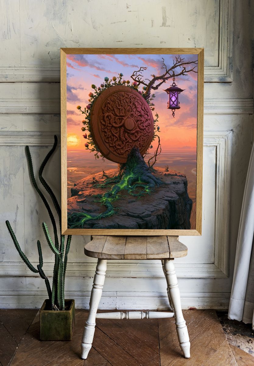 Fantasy Sunset Portal Print. — room view 1