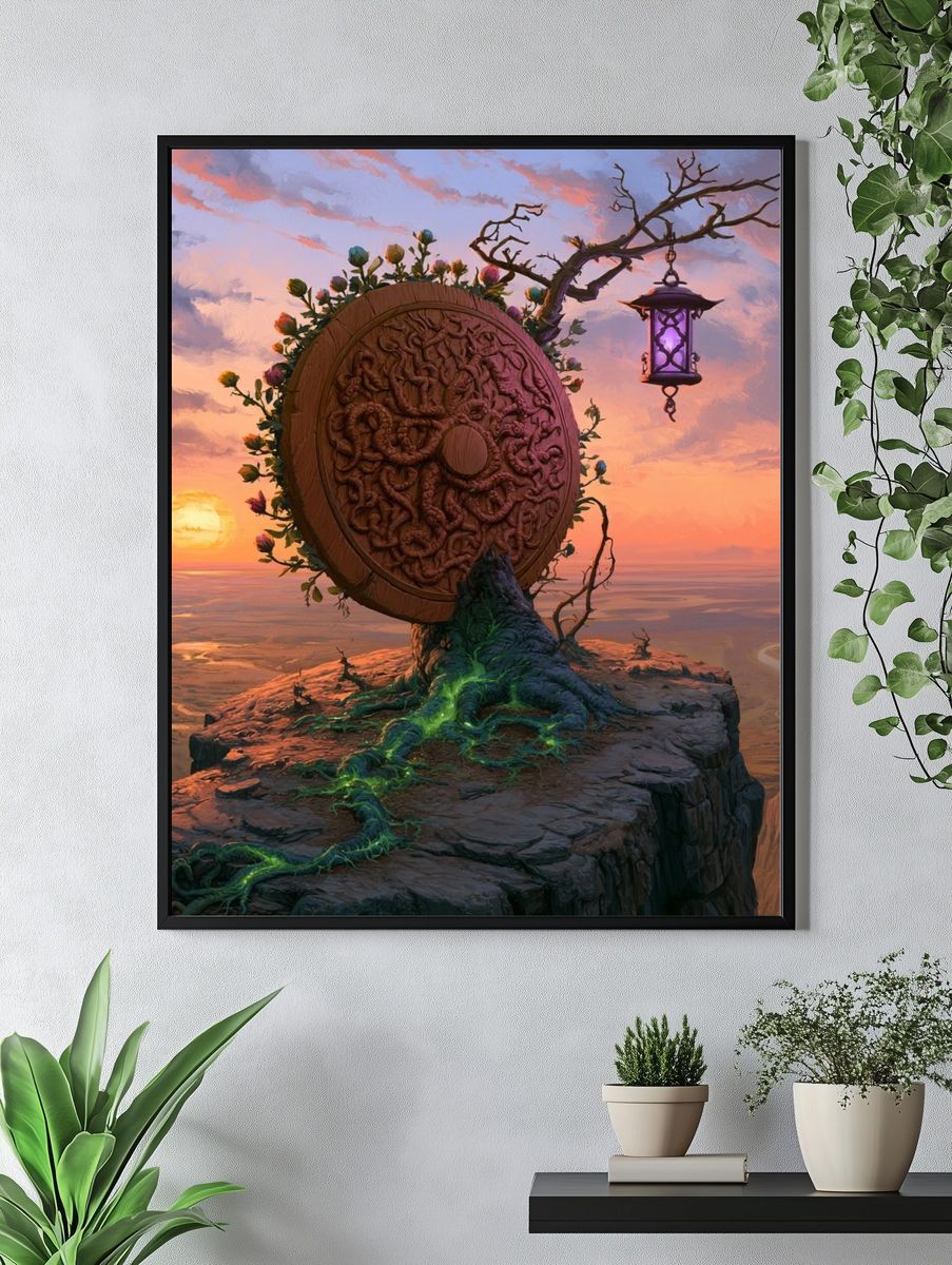 Fantasy Sunset Portal Print. — room view 4