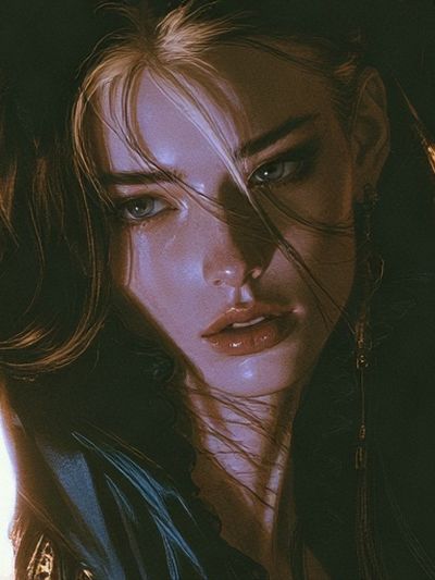 Moody Portrait Illustration Poster. poster
