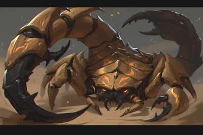 Desert Scorpion Digital Art Poster.