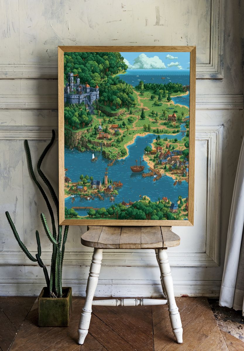 Fantasy Coastal Kingdom Poster. room preview