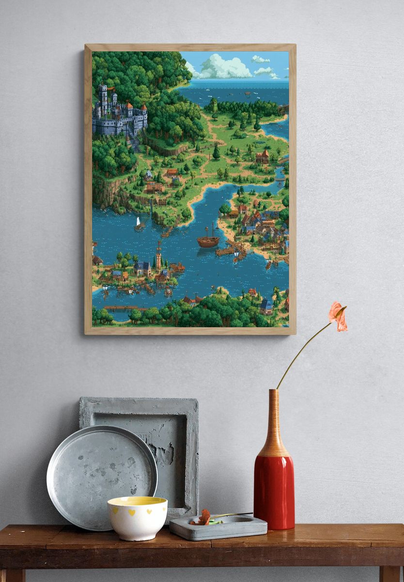 Fantasy Coastal Kingdom Poster. — room view 3
