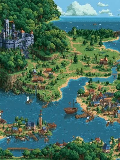 Fantasy Coastal Kingdom Poster.