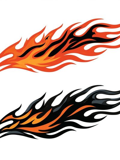 Flame Tribal Illustration Poster. poster