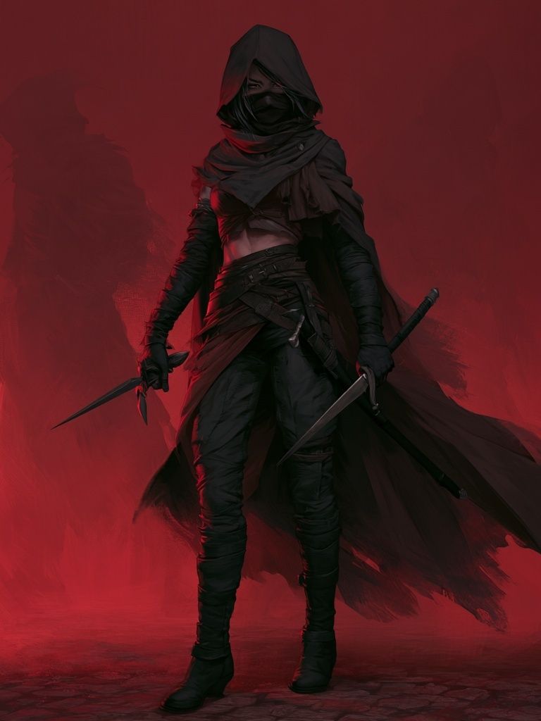 Shadow Assassin Digital Art Poster. poster detail