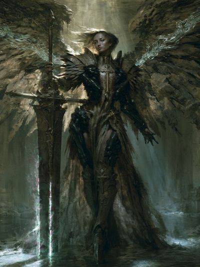 Winged Warrior Fantasy Print.