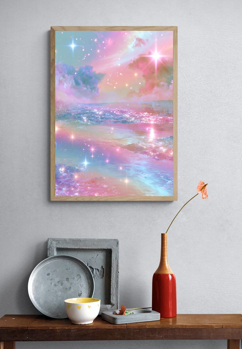 Pastel Dreamscape Seascape Poster. — room view 3