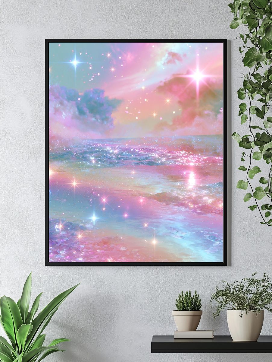 Pastel Dreamscape Seascape Poster. — room view 4