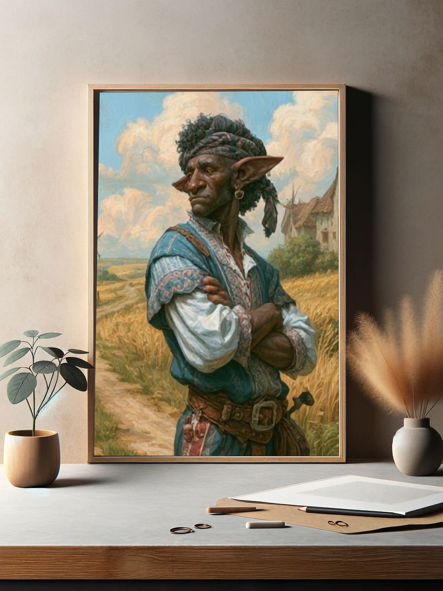 Fantasy Village Portrait Print. — room view 2