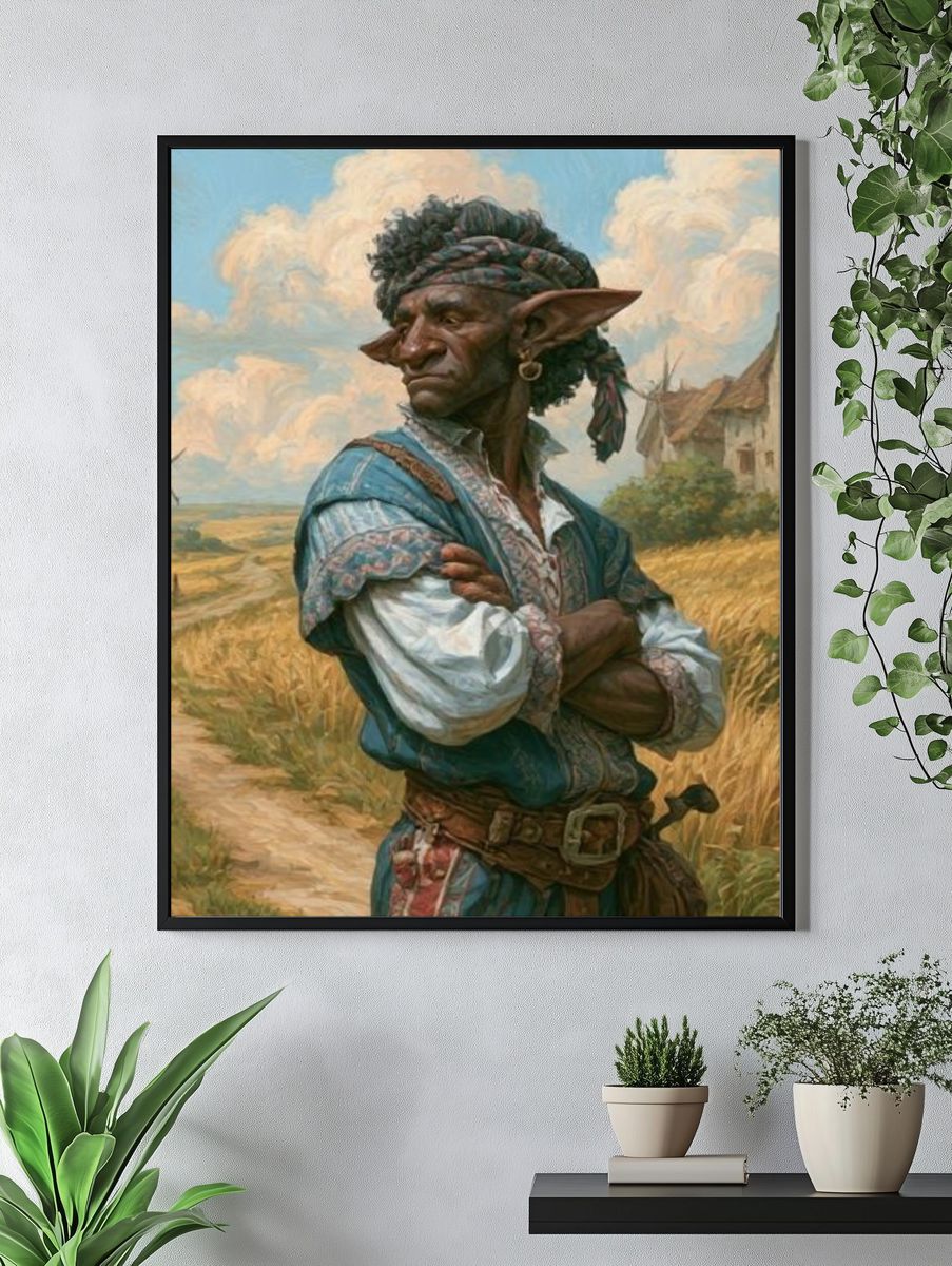Fantasy Village Portrait Print. — room view 4