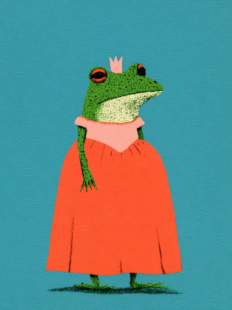 Princess Frog Illustration Poster. poster detail