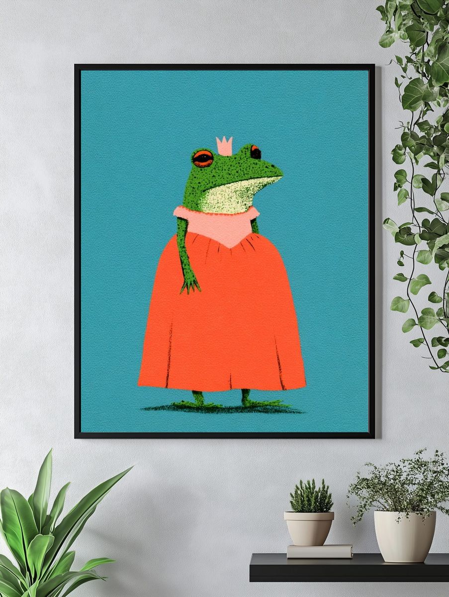 Princess Frog Illustration Poster. — room view 4