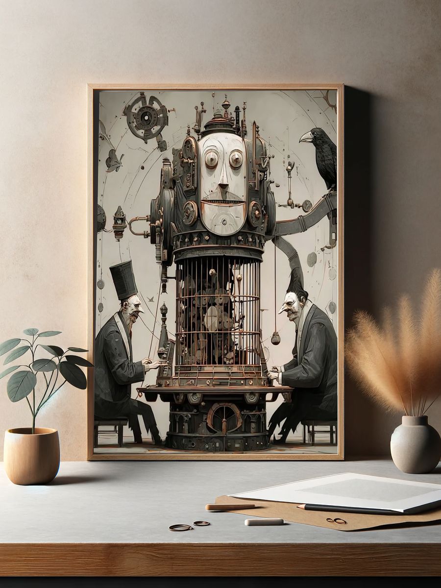 Surreal Mechanical Orchestra Print. — room view 2