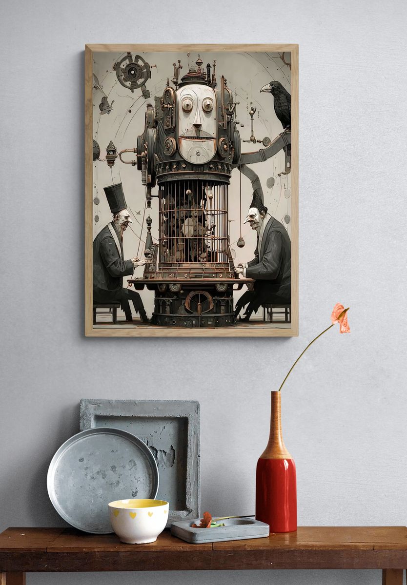 Surreal Mechanical Orchestra Print. — room view 3