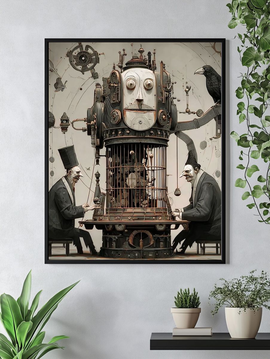 Surreal Mechanical Orchestra Print. — room view 4