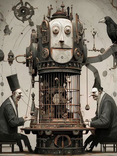 Surreal Mechanical Orchestra Print. poster print