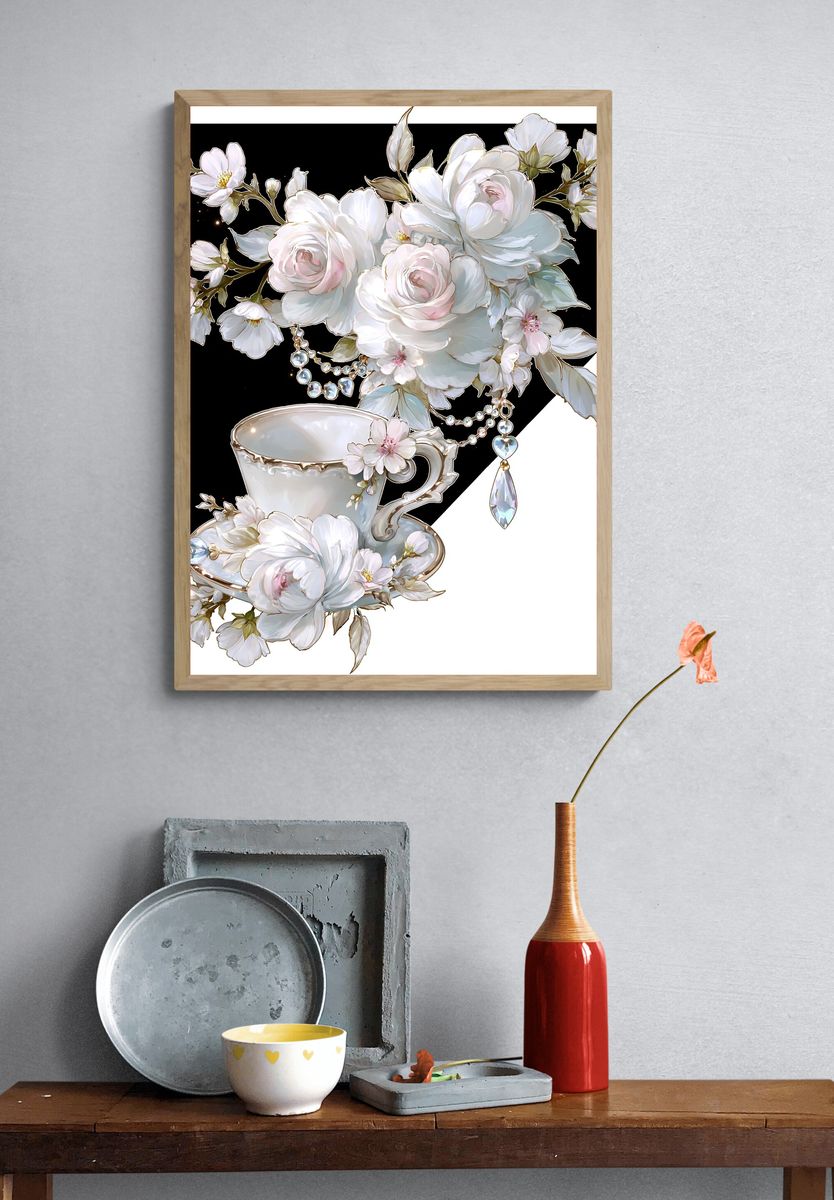 Blossom Teacup Floral Print. — room view 3