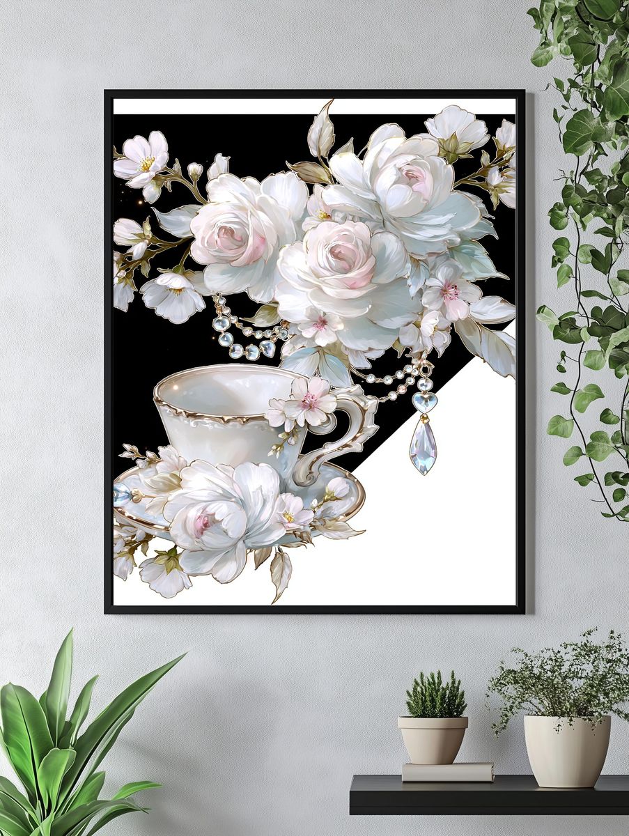 Blossom Teacup Floral Print. — room view 4