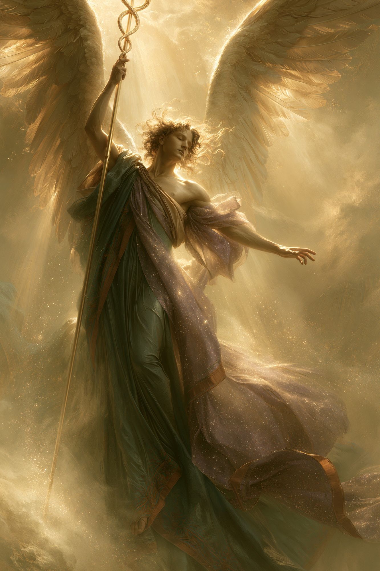 Winged Angel Fantasy Print. poster detail