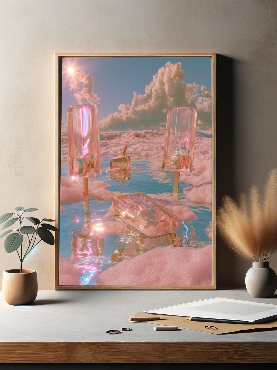 Pastel Popsicle Dreamscape Print. — room view 2