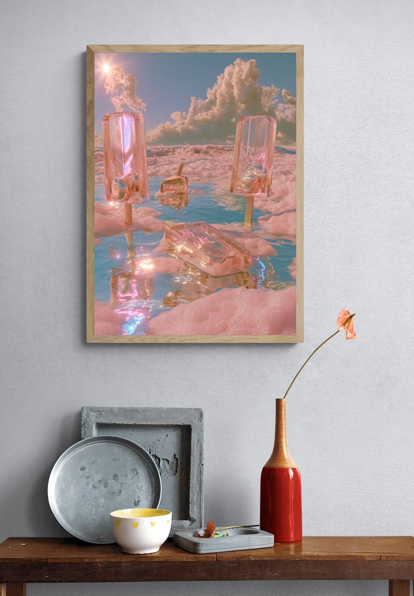 Pastel Popsicle Dreamscape Print. — room view 3