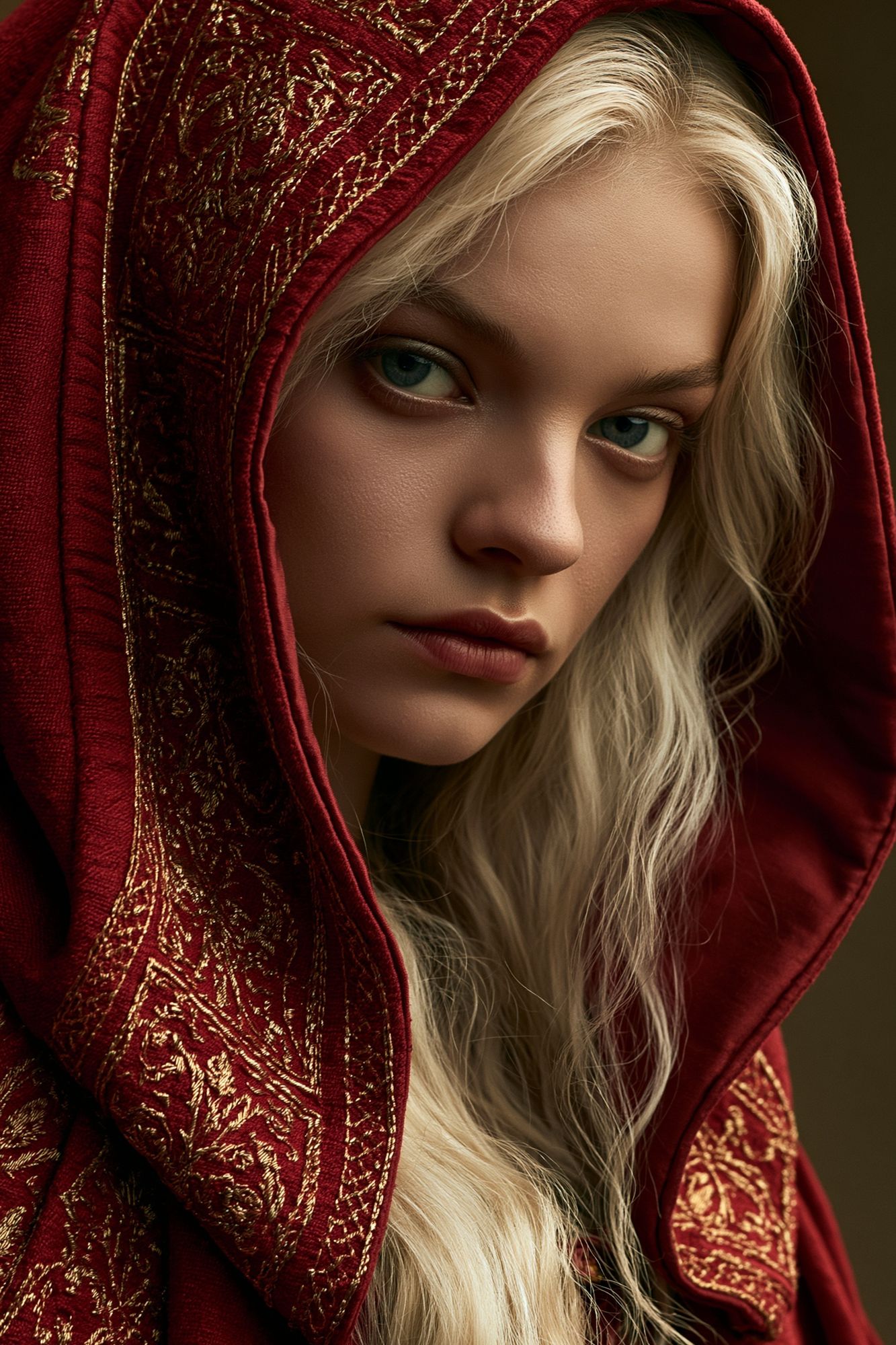 Mystic Hooded Portrait Print. poster — illustration art