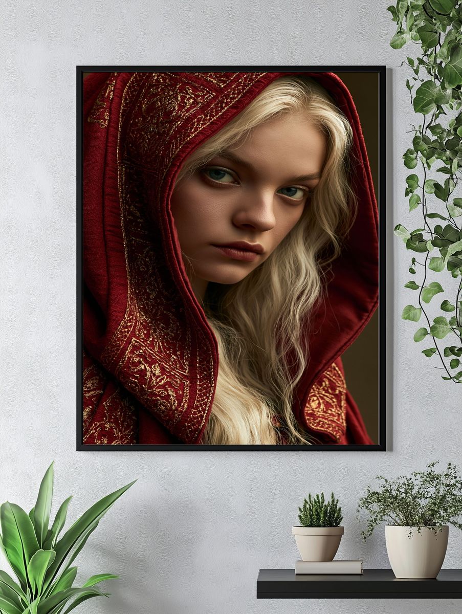 Mystic Hooded Portrait Print. — room view 4