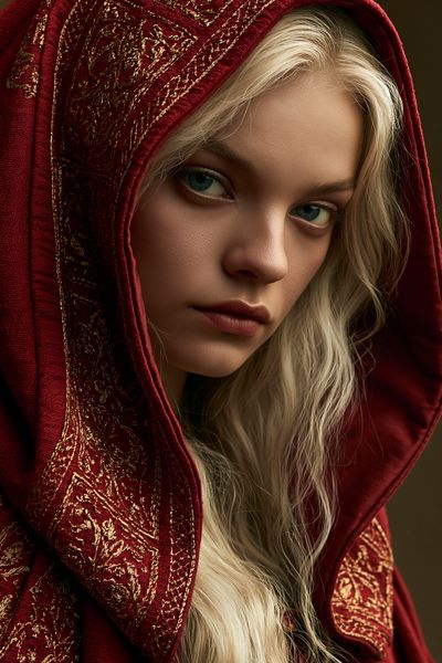 Mystic Hooded Portrait Print. poster