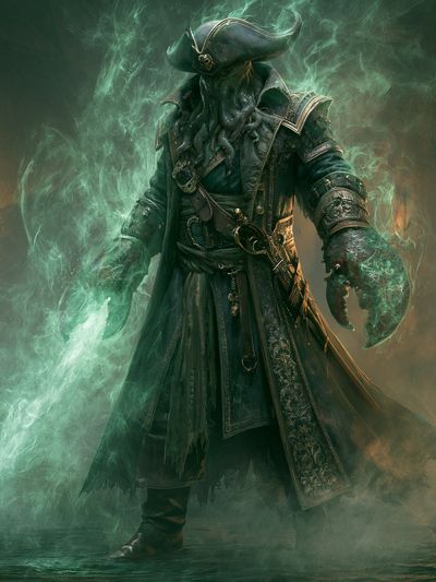 Cthulhu Pirate Digital Art Print.