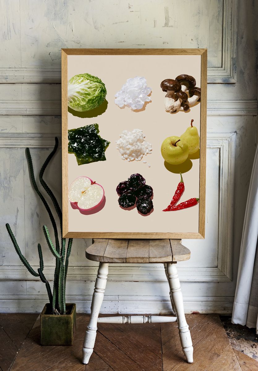 Still Life Produce Illustration Poster. room preview