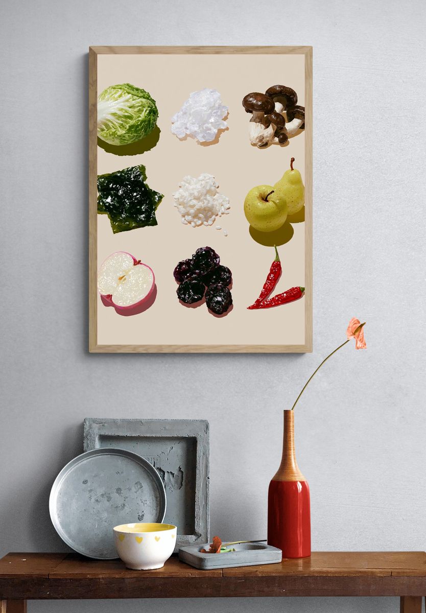Still Life Produce Illustration Poster. — room view 3