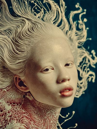 Surreal Portrait Digital Art Print.