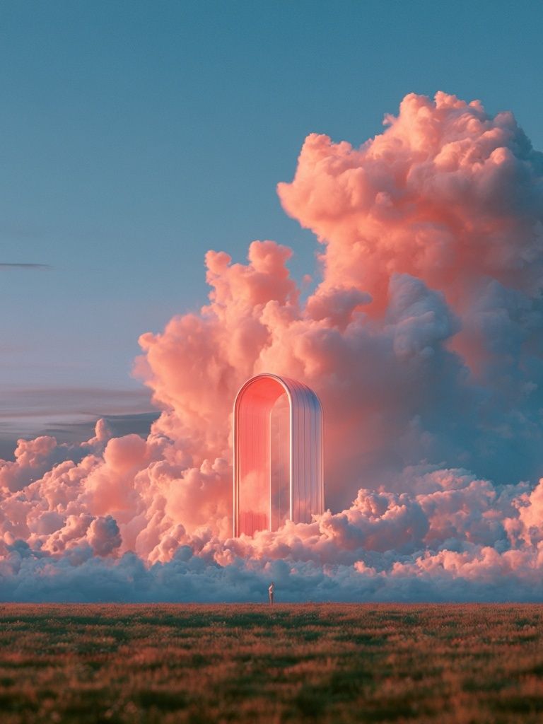 Dream Portal Cloudscape Print. poster — illustration art