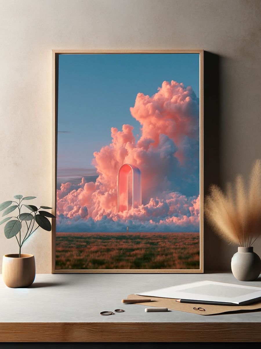 Dream Portal Cloudscape Print. — room view 2