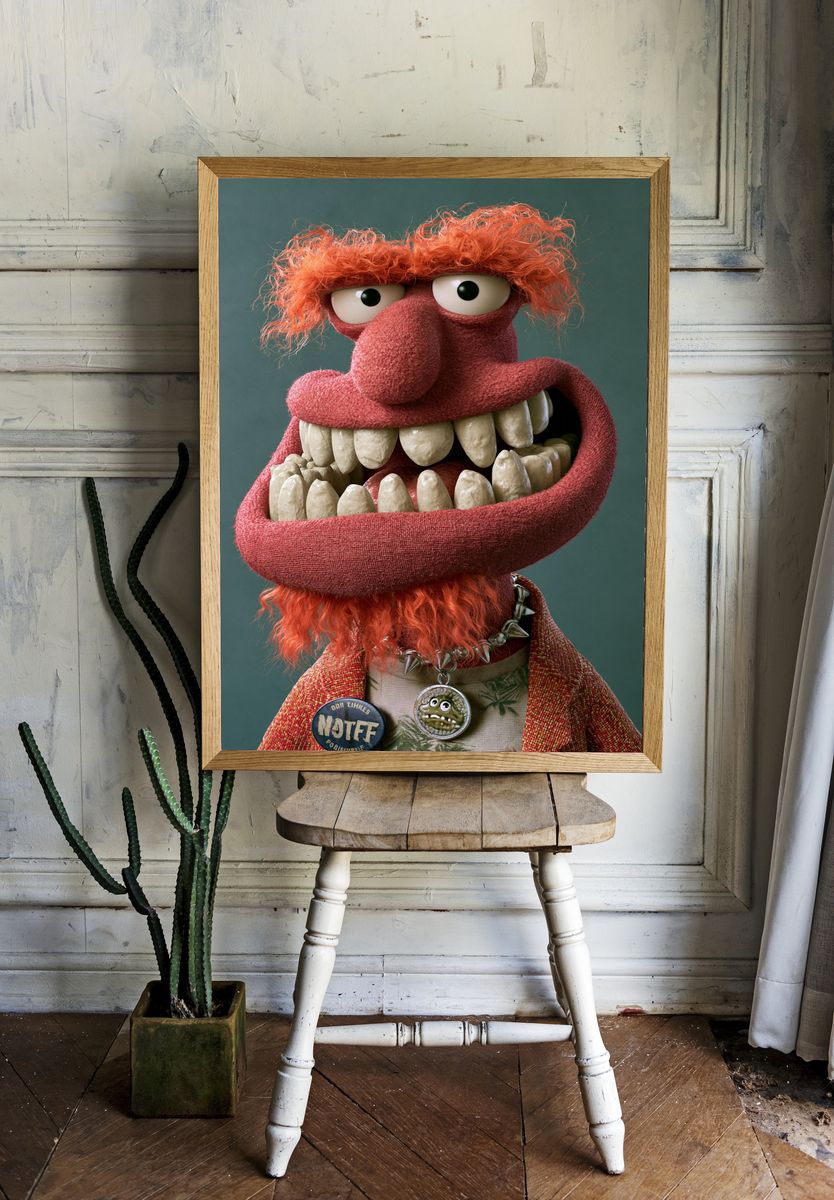 Muppet Monster Portrait Print. room preview