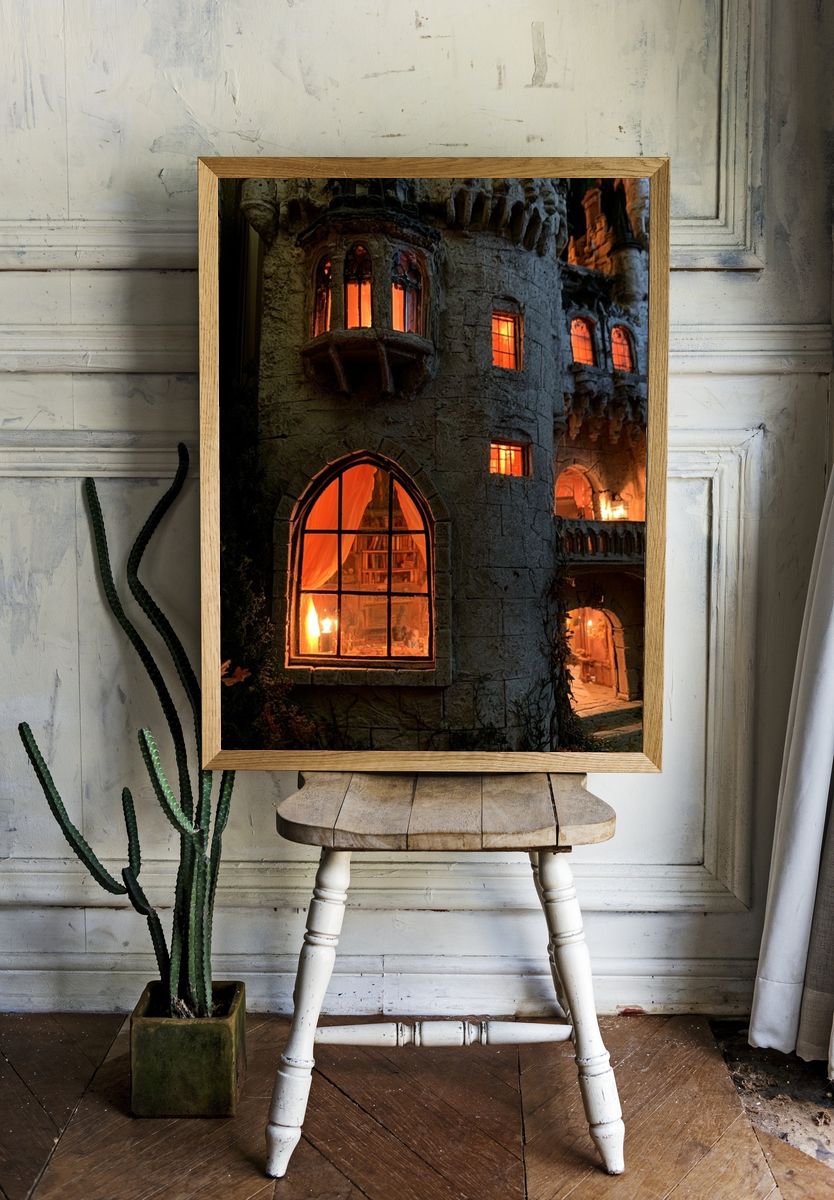 Enchanted Castle at Dusk Poster. — room view 1