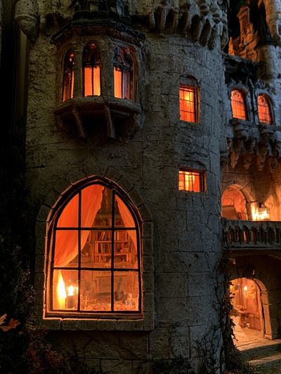 Enchanted Castle at Dusk Poster.