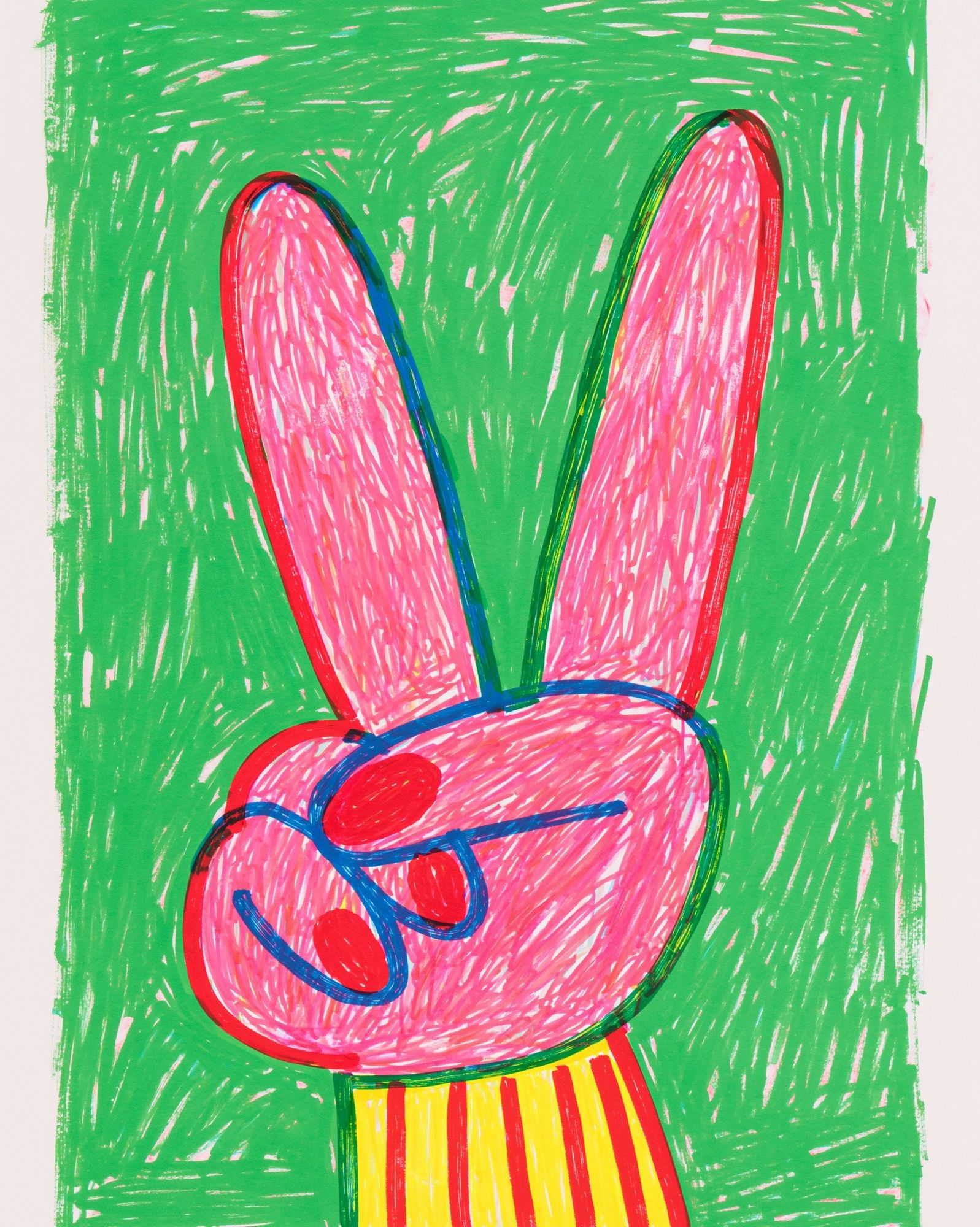 Playful Bunny Illustration Poster. poster — illustration art