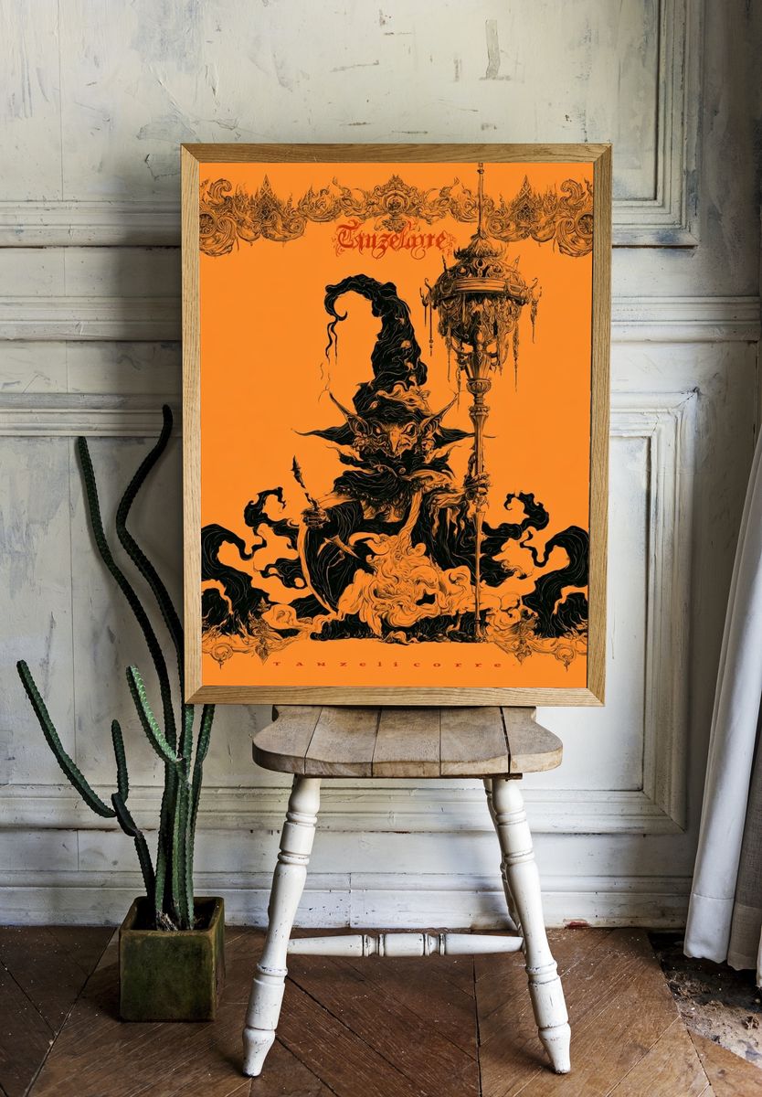 Tanzelicorxe Gothic Illustration Poster. room preview