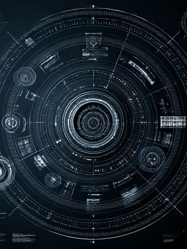 Futuristic HUD Interface Poster. poster detail