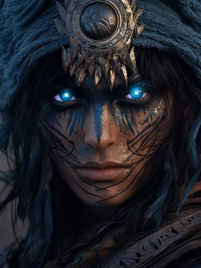 Mystic Warrior Portrait Print.