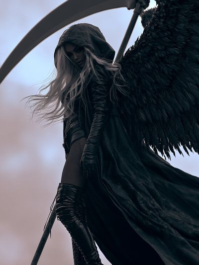 Dark Angel Fantasy Illustration Poster.
