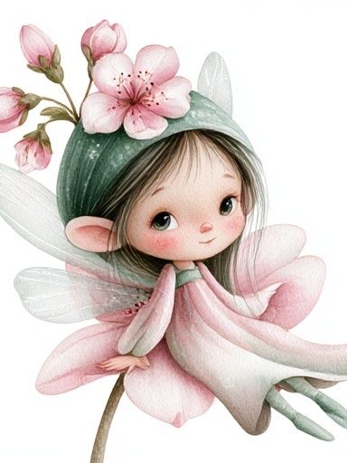 Blossom Fairy Illustration Poster. poster detail