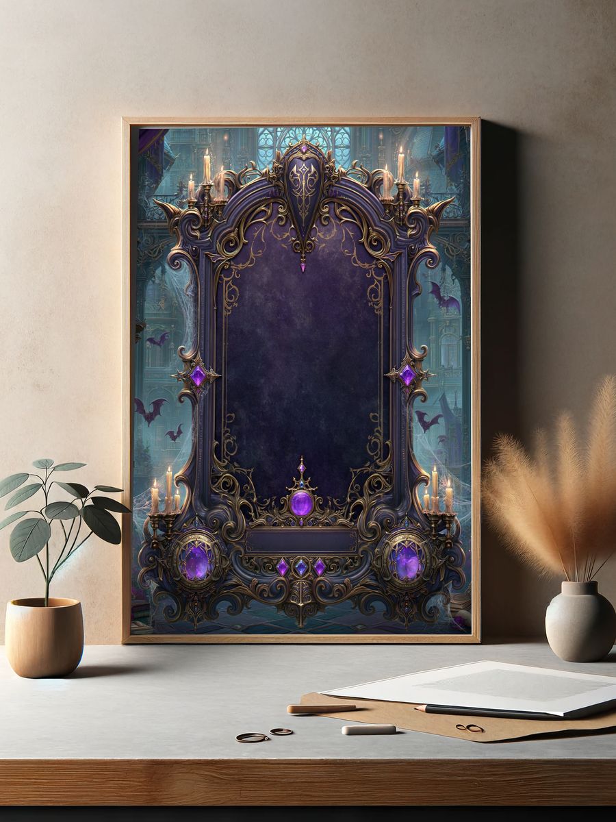 Gothic Fantasy Mirror Poster. — room view 2
